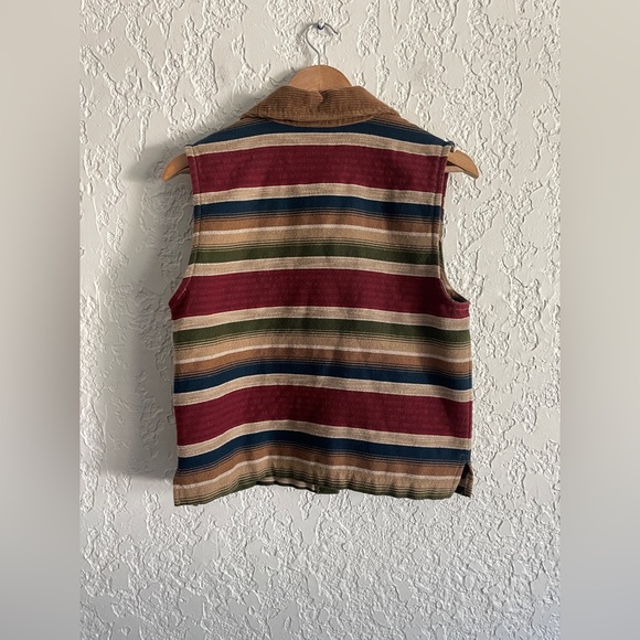 Stonebridge RARE 90s Western Serape Striped Vest - S - Picture 4 of 7